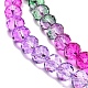 Transparent Painted Glass Beads Strands&nbsp;US-DGLA-A034-T6mm-A06-3