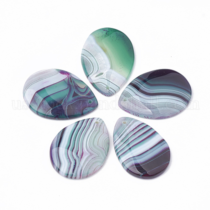 Natural Striped Agate/Banded Agate Pendants US-G-S205-01C-1
