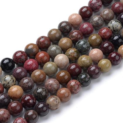 Natural River Stone Beads Strands US-G-R412-24-12mm-1