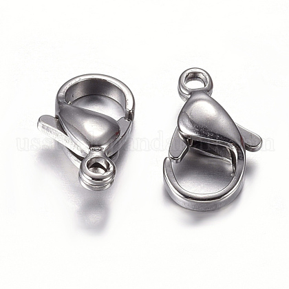 304 Stainless Steel Lobster Claw Clasps US-X-STAS-G035-B-1