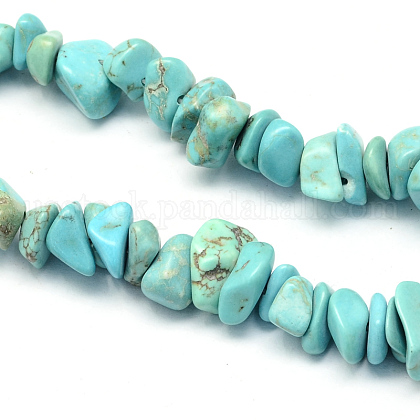 Natural Green Turquoise Stone Bead Strands US-G-R192-B23-1