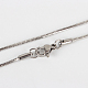304 Stainless Steel Snake Chain Necklace Making US-STAS-P045-19P-1