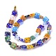 Square Handmade Millefiori Glass Beads Strands US-LK-R004-14-2