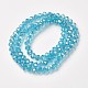 Electroplate Transparent Glass Beads Strands US-EGLA-A034-T6mm-T09-2
