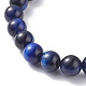 8.5mm Round Dyed Natural Tiger Eye Beads Stretch Bracelet for Girl Women US-BJEW-JB07152-01-4