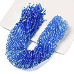 Transparent Painted Glass Beads Strands US-DGLA-A034-T3mm-A01