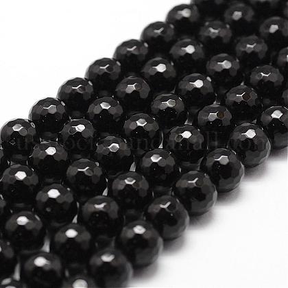 Natural Black Onyx Beads Strands US-G-D840-22-6mm-1