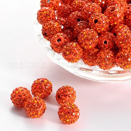 Pave Disco Ball Beads US-RB-A130-10mm-6-1