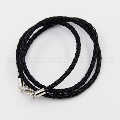 Braided Leather Cords for Necklace Making US-NCOR-D002-17A-1