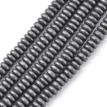 Matte Style Electroplate Non-magnetic Synthetic Hematite Beads Strands US-G-M007-77-1