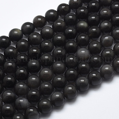Natural Ice Obsidian Beads Strands US-G-A171-16-8mm-1