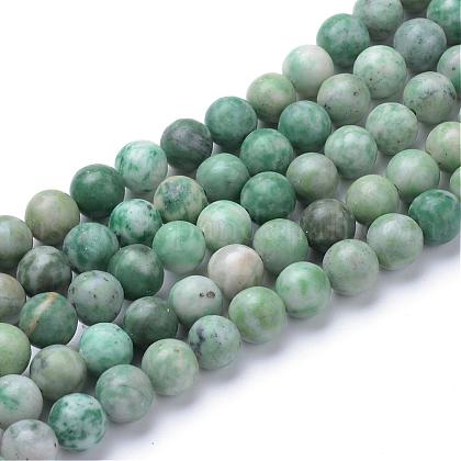 Natural Qinghai Jade Beads Strands US-G-T055-10mm-16-1
