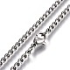 304 Stainless Steel Box Chain Necklaces US-NJEW-O110-05G-P-2