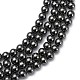 Non-Magnetic Synthetic Hematite Beads Strands US-G-H1624-8mm-2-3