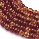 1Strand Two Tone Transparent Crackle Glass Round Beads Strands US-X-CCG-Q002-8mm-10-3