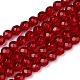 Faceted Glass Round Beads Strands US-X-GF6mmC47-1