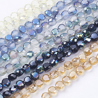 Electroplate Glass Beads Strands US-EGLA-J032-4mm-M-1