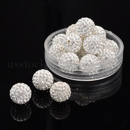 Pave Disco Ball Beads US-RB-Q195-12mm-001-1