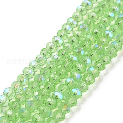 Electroplate Glass Beads Strands US-EGLA-A034-T6mm-L17-1