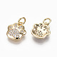 Brass Micro Pave Clear Cubic Zirconia Charms US-RJEW-T063-38G-NF-2