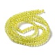 Spray Painted Crackle Glass Beads Strands US-CCG-Q001-4mm-04-4