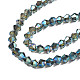 Electroplate Transparent Glass Beads Strands US-EGLA-Q026-016-3