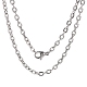 Classic Plain 304 Stainless Steel Mens Womens Cable Chain Necklace Making US-STAS-P045-03P-1