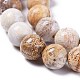 Natural Fossil Coral Beads Strands US-G-D135-8mm-01-3