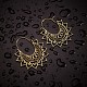 Bohemian Retro Style Alloy Dangle Hoop Earrings US-EJEW-TAC0003-02AG-3