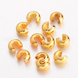 Brass Crimp Beads Covers US-EC266-G