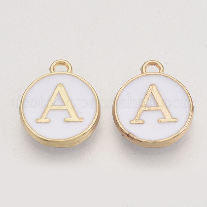 Golden Plated Alloy Charms US-X-ENAM-S118-01A-1