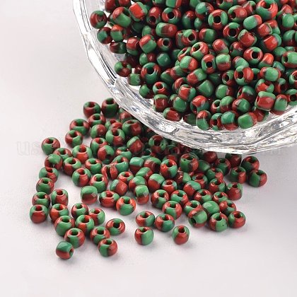 8/0 Opaque Colours Seep Glass Beads US-SEED-M007-45-1