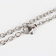 304 Stainless Steel Cable Chain Necklace Making US-STAS-P045-02P-1