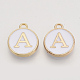 Golden Plated Alloy Charms US-X-ENAM-S118-01A-1