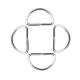 Iron D Ring Buckles Keychain Findings US-IFIN-PH0011-01-3