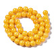 Natural Dyed Yellow Jade Gemstone Bead Strands US-G-R271-8mm-Y07-2