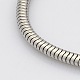304 Stainless Steel European Style Round Snake Chains Bracelets US-BJEW-N233-04-3