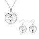 Trendy Silver Plated Brass Bridal Party Jewelry Sets US-SJEW-BB12246-1