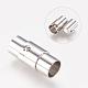 304 Stainless Steel Locking Tube Magnetic Clasps US-STAS-H019-4-2