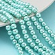 Baking Painted Pearlized Glass Pearl Round Bead Strands US-HY-Q003-6mm-32-1