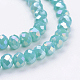 Electroplate Glass Beads Strands US-GLAA-F001-6x4mm-MAB-4