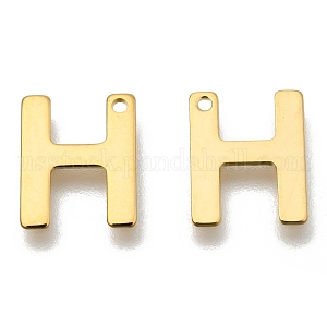 304 Stainless Steel Letter Charms US-STAS-P141