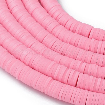 Flat Round Handmade Polymer Clay Beads&nbsp;US-CLAY-R067-8.0mm-28-4