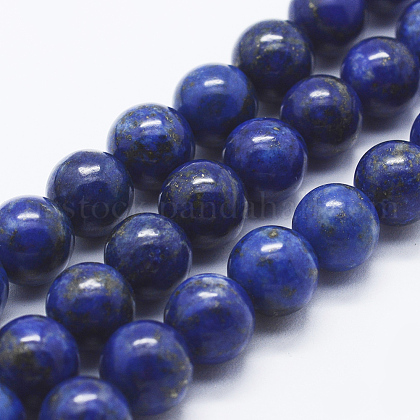Natural Lapis Lazuli Beads Strands US-G-P348-01-4mm-1