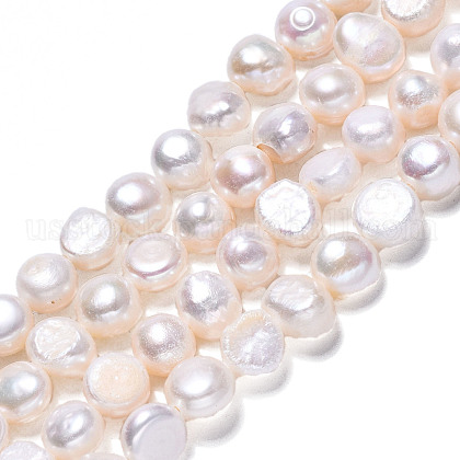 Natural Cultured Freshwater Pearl Beads Strands US-PEAR-N014-07G-1