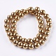 Non-magnetic Synthetic Hematite Beads Strands US-G-S096-10mm-2-2