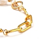 Natural Baroque Pearl Keshi Pearl Beaded Bracelets US-BJEW-JB05317-3