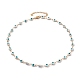 Evil Eye 304 Stainless Steel Enamel Link Chains Bracelets & Necklaces Jewelry Sets US-SJEW-JS01152-2