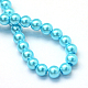 Baking Painted Pearlized Glass Pearl Round Bead Strands US-HY-Q330-8mm-48-4