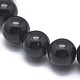 Synthetic Black Stone Bead Stretch Bracelets US-BJEW-K212-A-032-3